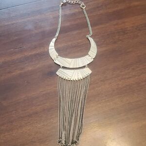 Mark. by Avon Statement Fringe Necklace – Bold Boho Metal Bib